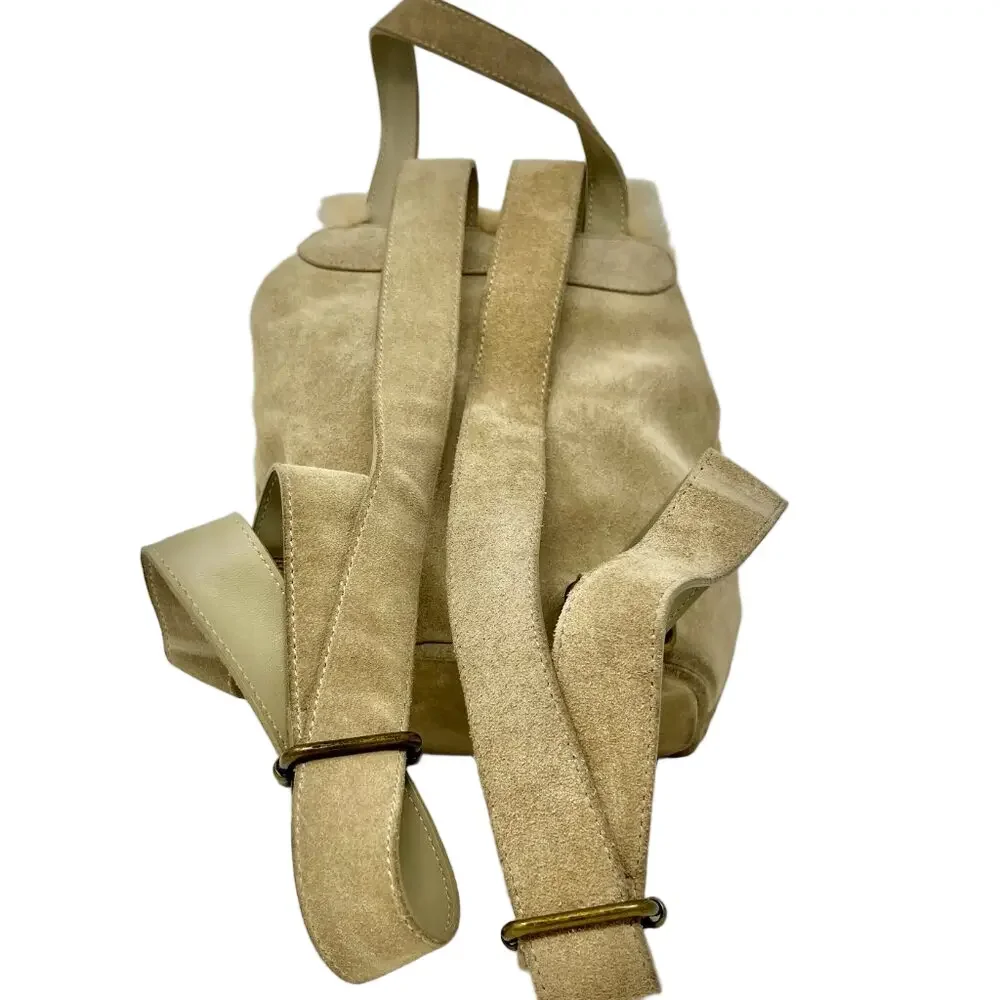UGG Australia Suede Shearlling Mini Drawstring Backpack.